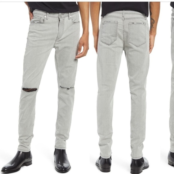 Monfrere Greyson Distressed Skinny Fit Jeans NWT​​​ - Picture 1 of 9